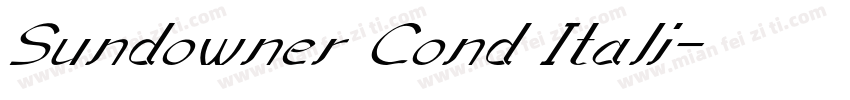 Sundowner Cond Itali字体转换